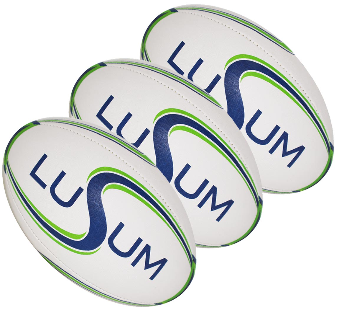 Lusum Munifex Rugby Ball 3 Pack Navy