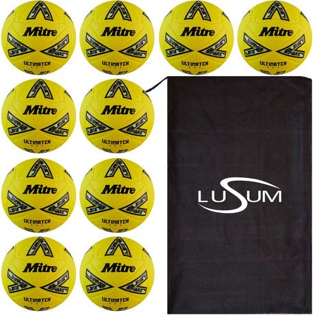 Mitre Ultimatch Footballs x 10 Match Balls